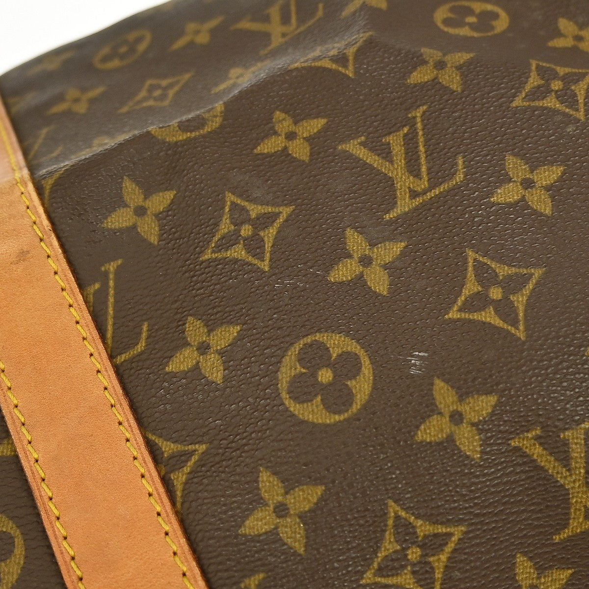 Louis Vuitton Keepall Bag Monogram Canvas Brown Canvas Travel Bag Bag (Pre-Owned)