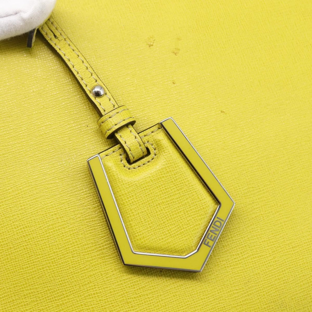 Fendi 2Jours Bag Leather Yellow Leather Handbag (Pre-Owned)