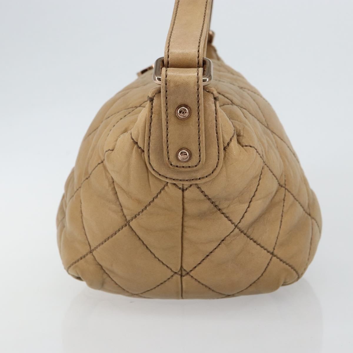 Chanel Cloudy Bundle Hobo Quilted Lambskin Brown Leather Bag (Pre-Owned)