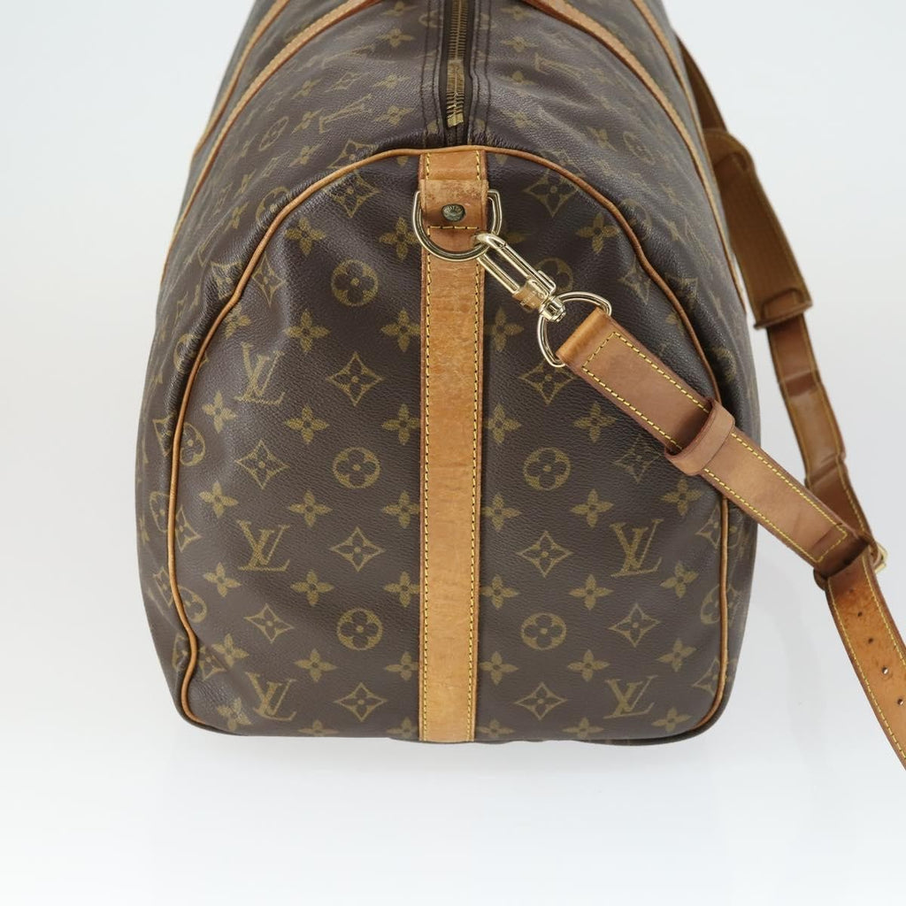 Louis Vuitton Keepall Bandouliere Bag Monogram Canvas Brown Canvas Travel Bag Bag (Pre-Owned)