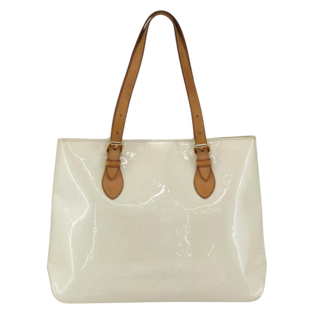 Louis Vuitton Brentwood Handbag Monogram Vernis Beige Patent_Leather Tote Bag Bag (Pre-Owned)