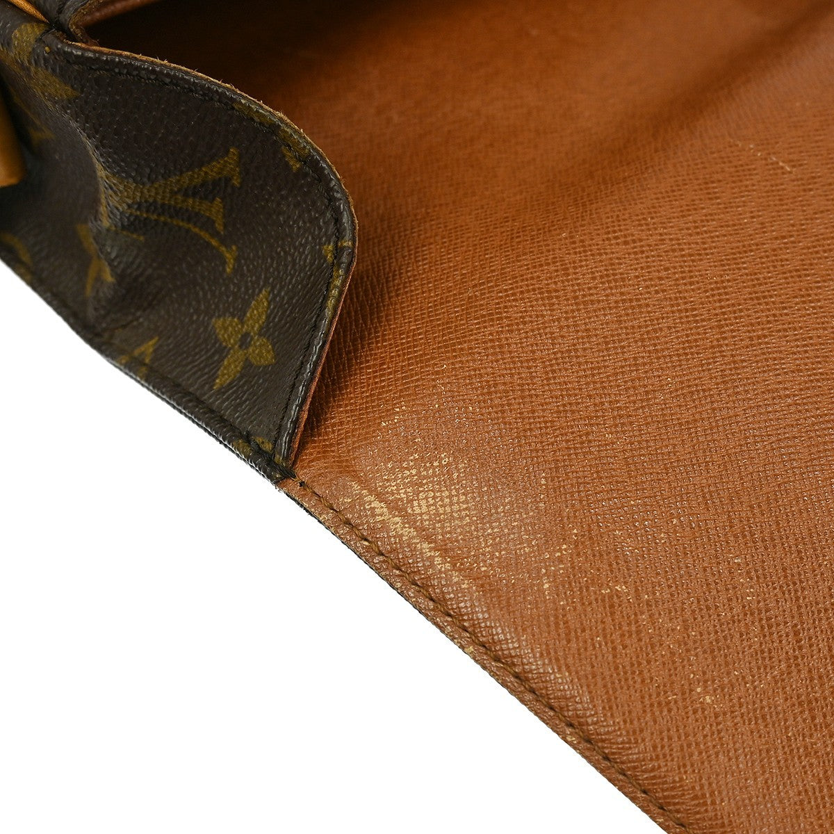 Louis Vuitton Cartouchiere Handbag Monogram Canvas Brown Canvas Shoulder Bag Bag (Pre-Owned)