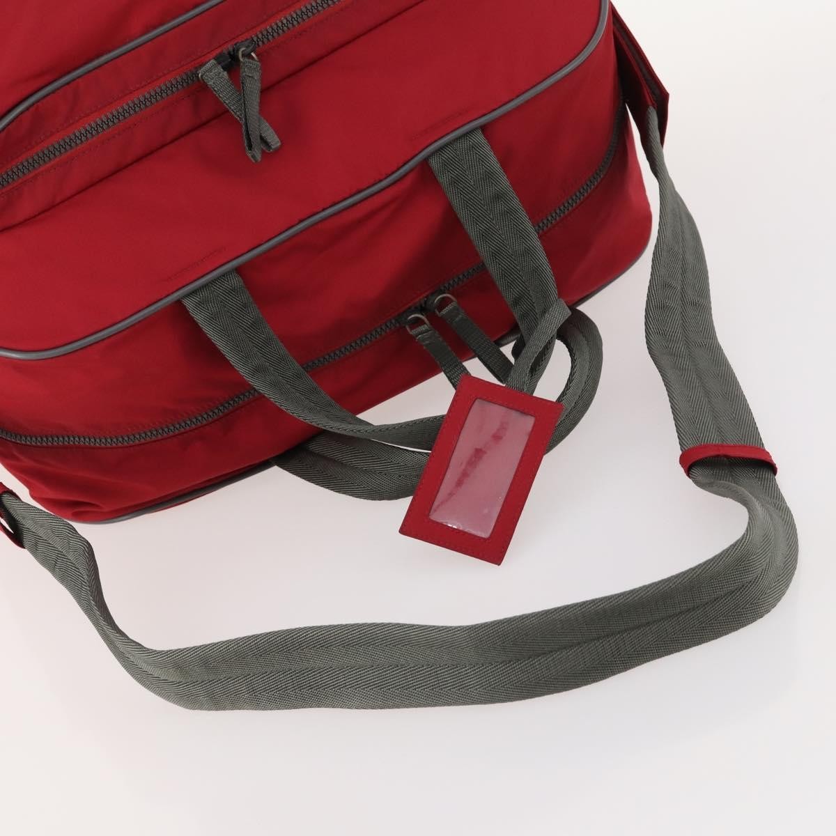 Prada Sport Line Boston Bag Nylon Red Nylon Travel Bag Bag (Pre-Owned)