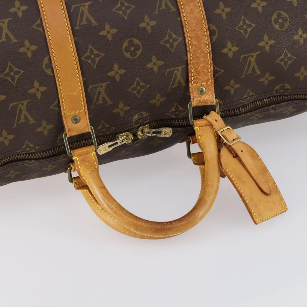 Louis Vuitton Keepall Bandouliere Bag Monogram Canvas Brown Canvas Travel Bag Bag (Pre-Owned)