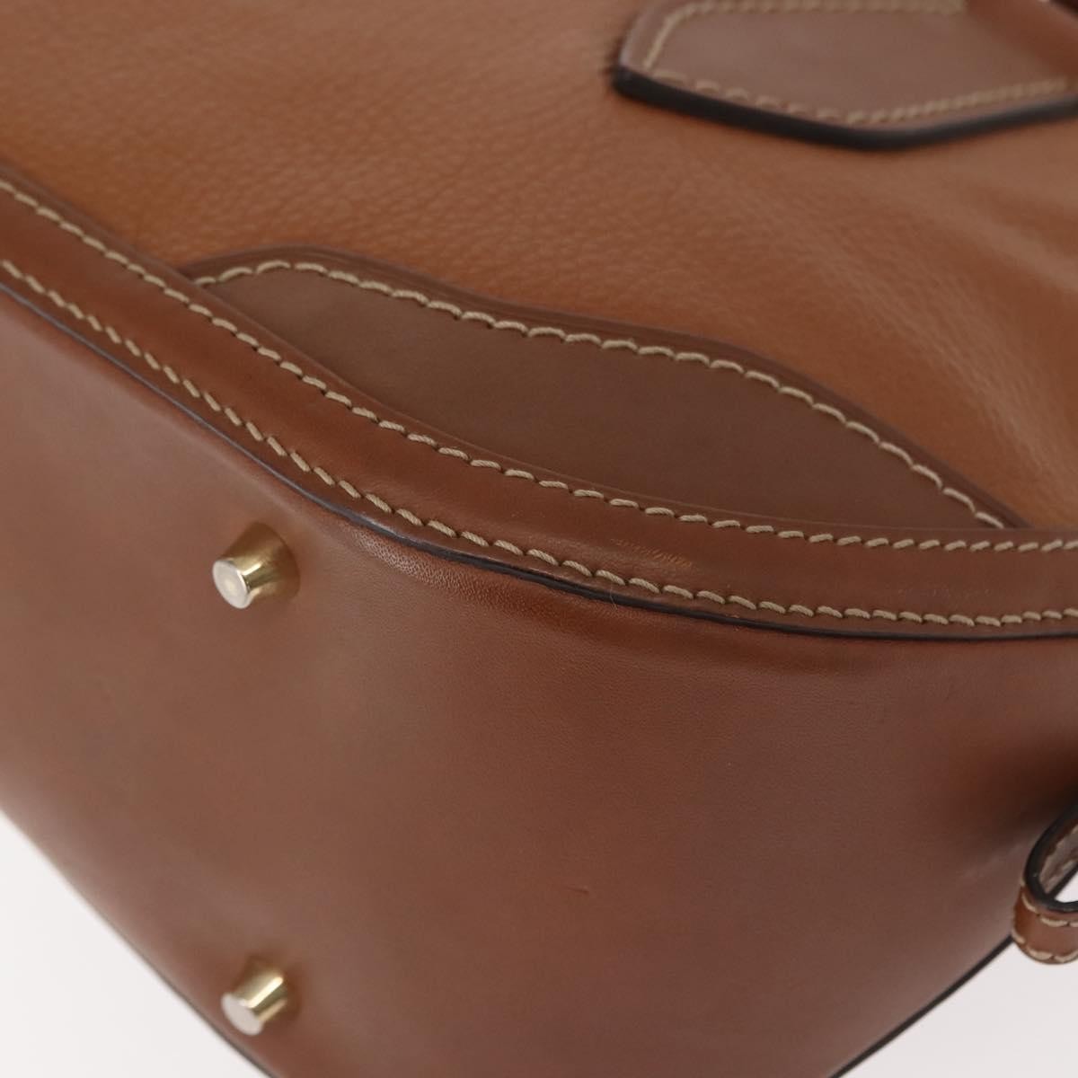 Burberry Orchard Bag Smooth Leather Brown Leather Handbag (Pre-Owned)