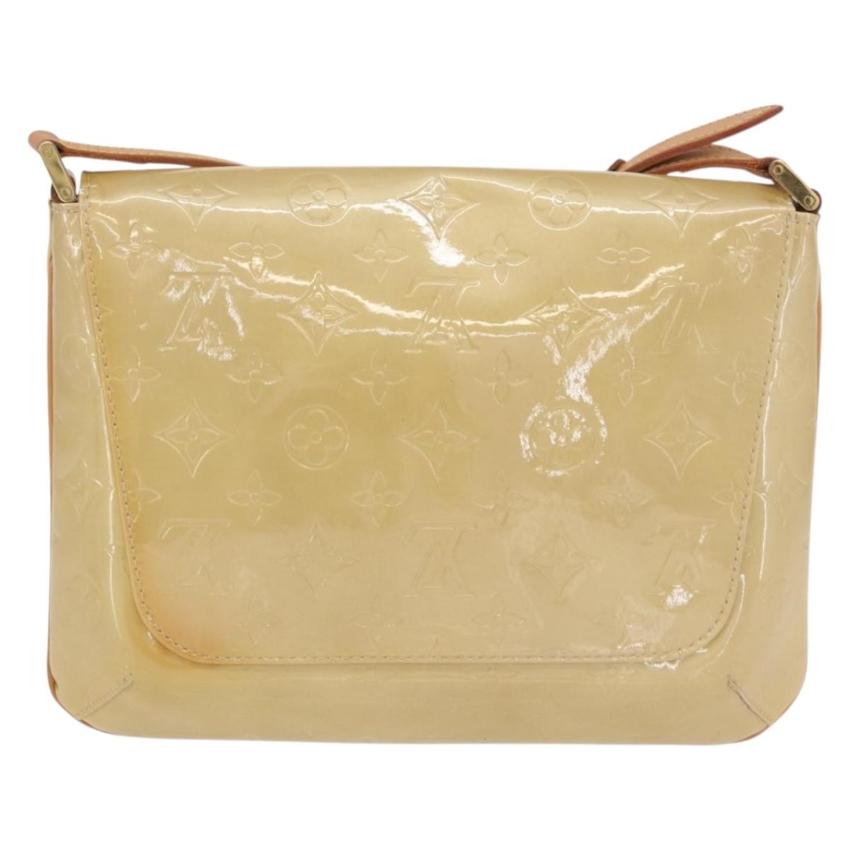Louis Vuitton Thompson Street Handbag Monogram Vernis Beige Patent_Leather Shoulder Bag Bag (Pre-Owned)