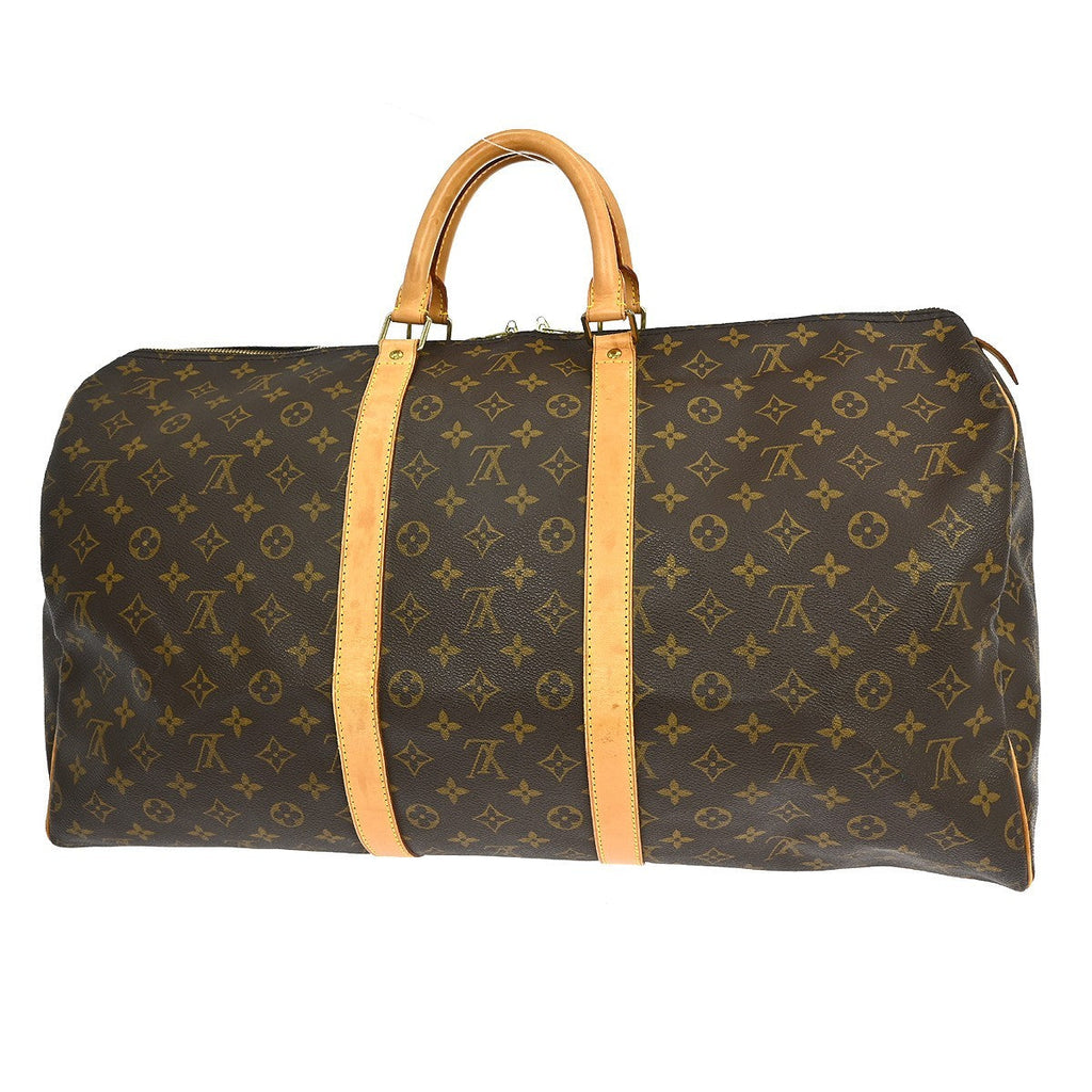 Louis Vuitton Keepall Bag Monogram Canvas Brown Canvas Travel Bag Bag (Pre-Owned)