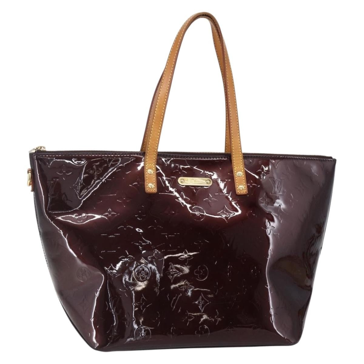 Louis Vuitton Bellevue Handbag Monogram Vernis Purple Patent_Leather Tote Bag Bag (Pre-Owned)