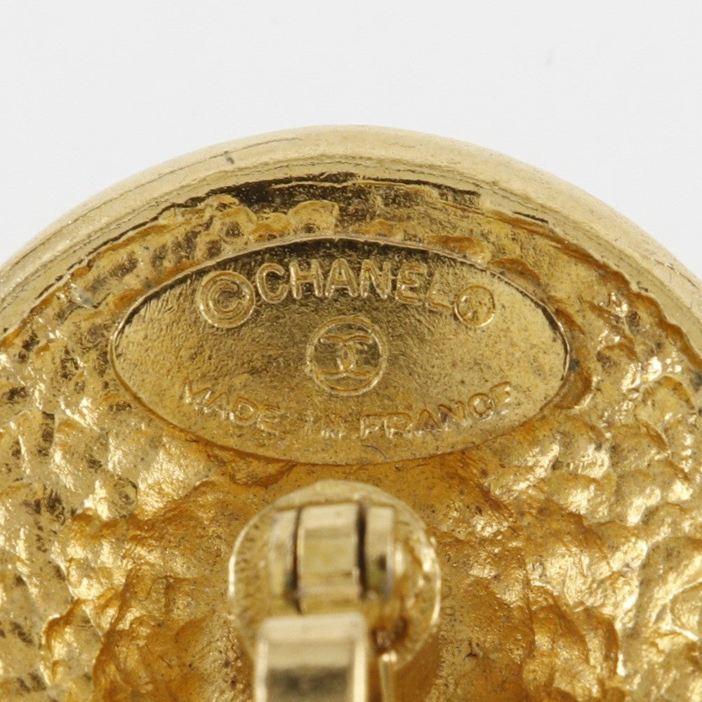 Chanel Vintage Logo Round Cufflinks Plated Gold Gold Gold_Plated Cufflinks Jewelry (Pre-Owned)