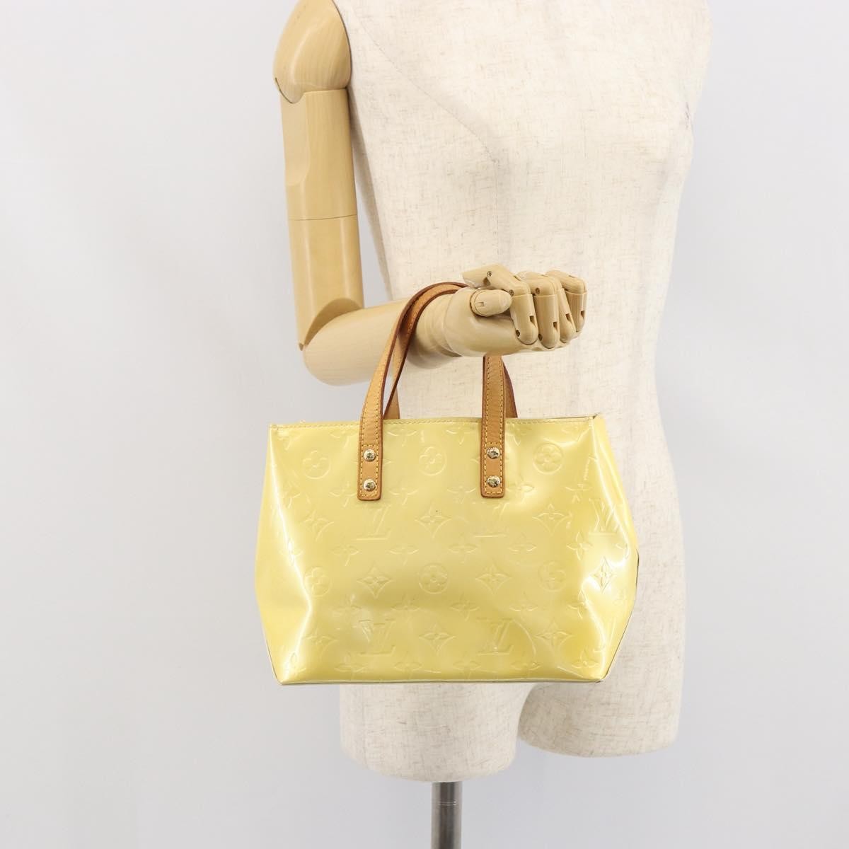 Louis Vuitton Reade Handbag Monogram Vernis Yellow Patent_Leather Handbag (Pre-Owned)