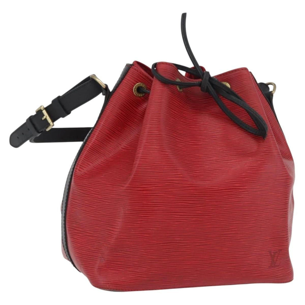 Louis Vuitton Bicolor Petit Noe Handbag Epi Leather Red Leather Shoulder Bag Bag (Pre-Owned)