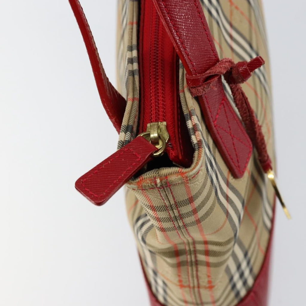 Burberry Nova Check Handbag Nova Check Canvas Beige Canvas Handbag (Pre-Owned)