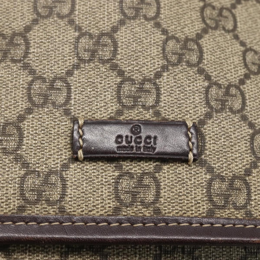 Gucci Flap Messenger Gg Coated Canvas Beige Canvas Shoulder Bag Bag (Pre-Owned)