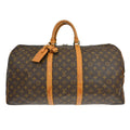Louis Vuitton Keepall Bag Monogram Canvas Brown Canvas Travel Bag Bag (Pre-Owned)