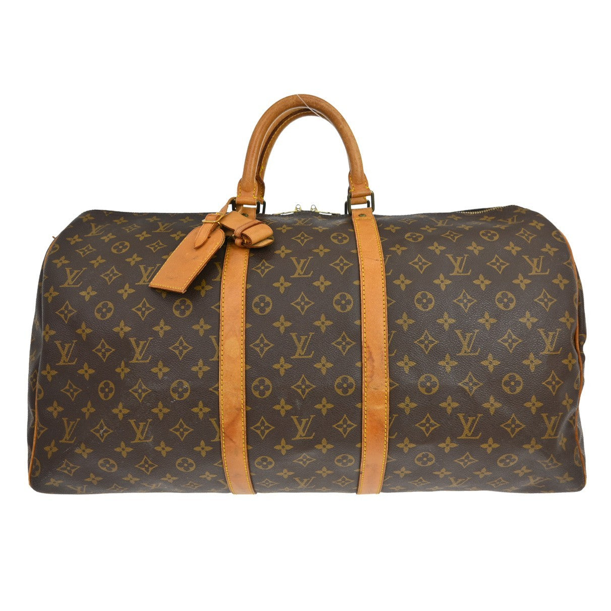 Louis Vuitton Keepall Bag Monogram Canvas Brown Canvas Travel Bag Bag (Pre-Owned)