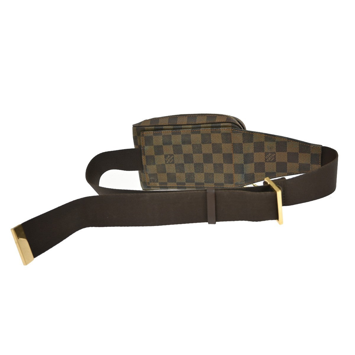 Louis Vuitton Geronimos Waist Bag Damier Brown Canvas Shoulder Bag Bag (Pre-Owned)