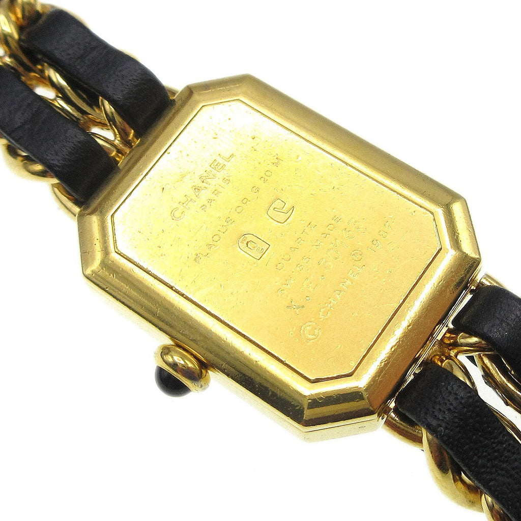 Chanel Premiere Rock Quartz Watch Plated Metal And Leather Watch (Pre-Owned)