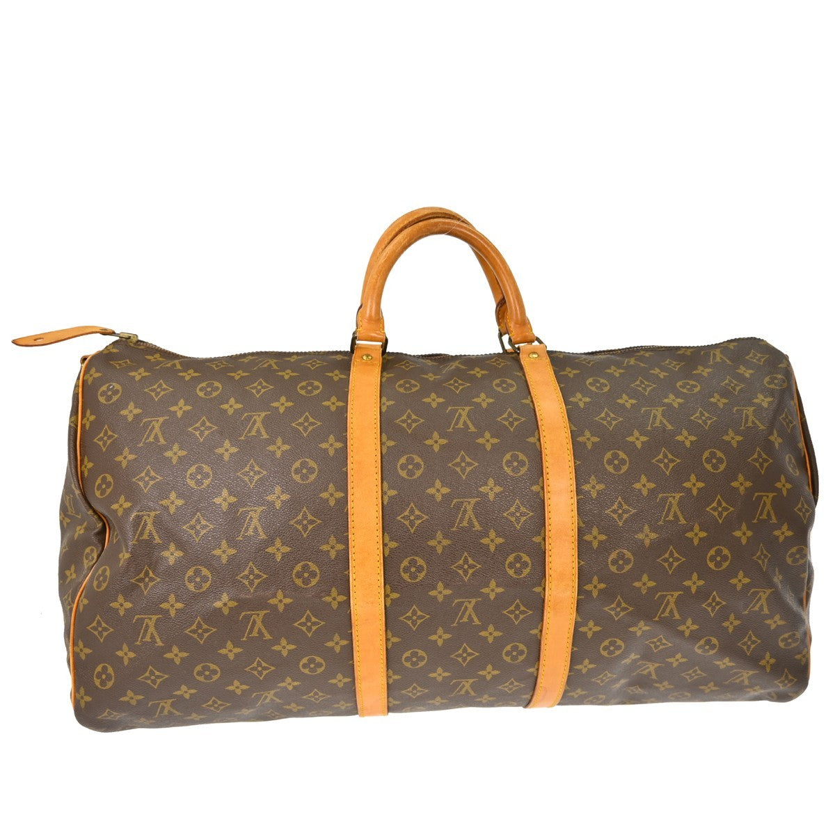 Louis Vuitton Keepall Bandouliere Bag Monogram Canvas Brown Canvas Travel Bag Bag (Pre-Owned)