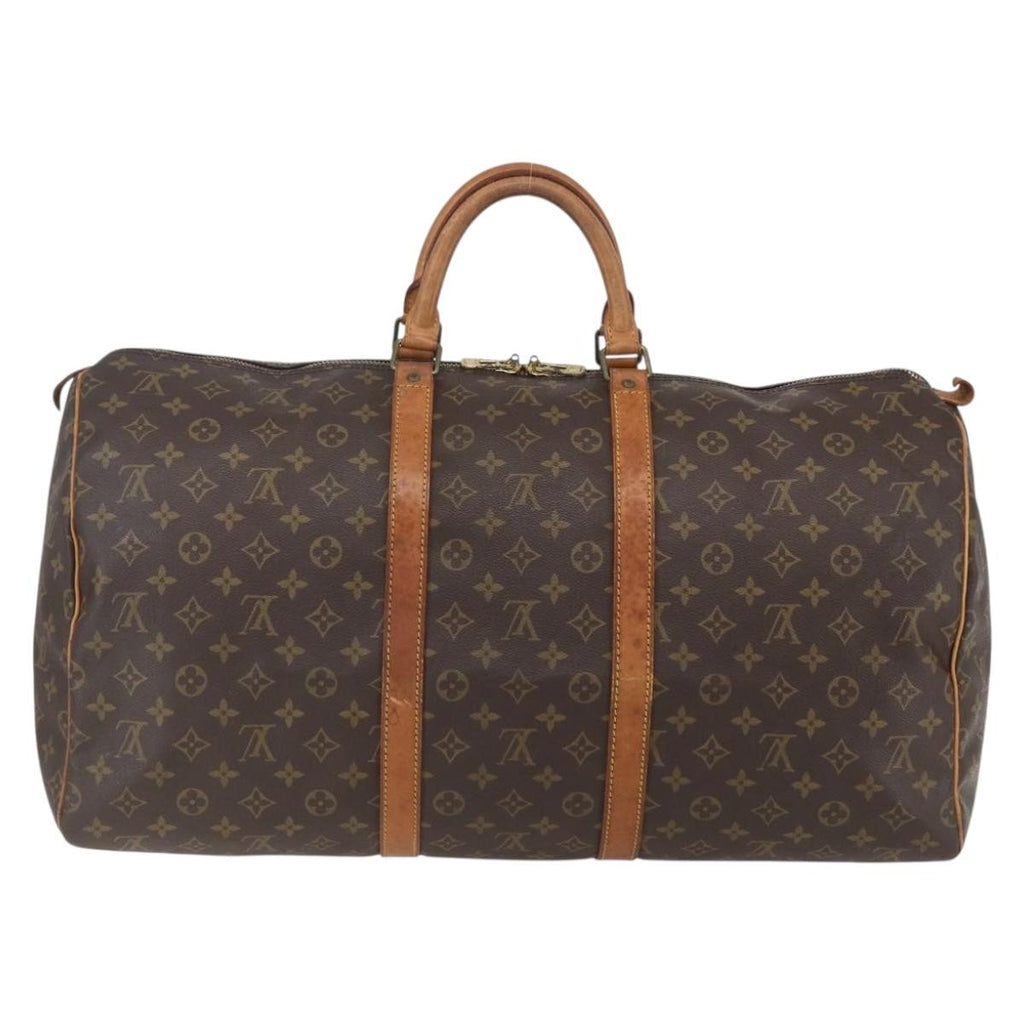 Louis Vuitton Keepall Bag Monogram Canvas Brown Canvas Travel Bag Bag (Pre-Owned)