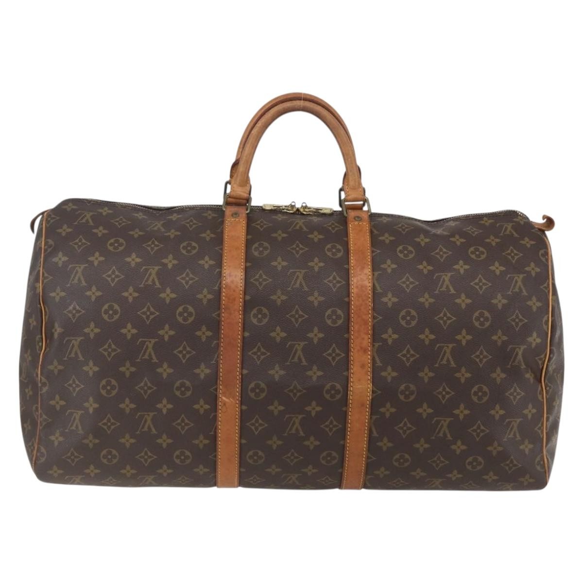 Louis Vuitton Keepall Bag Monogram Canvas Brown Canvas Travel Bag Bag (Pre-Owned)