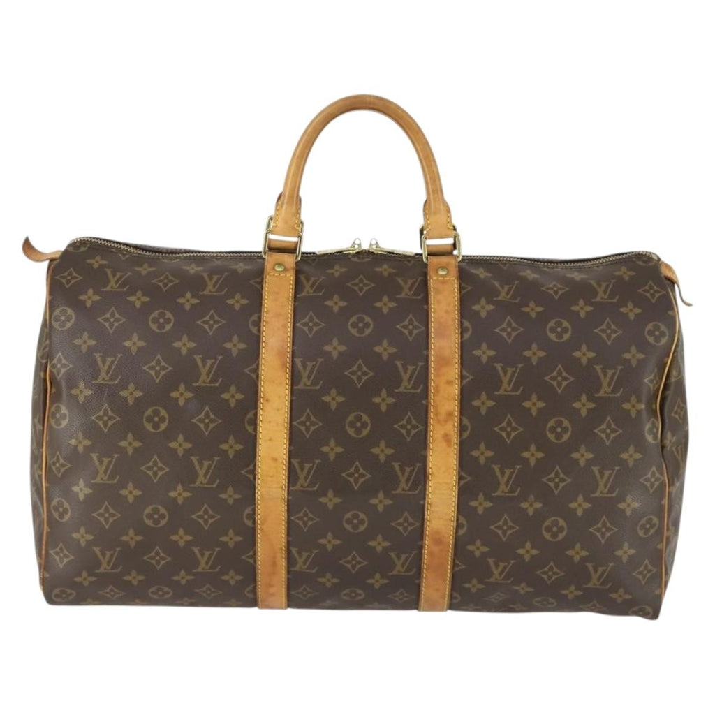 Louis Vuitton Keepall Bag Monogram Canvas Brown Canvas Travel Bag Bag (Pre-Owned)