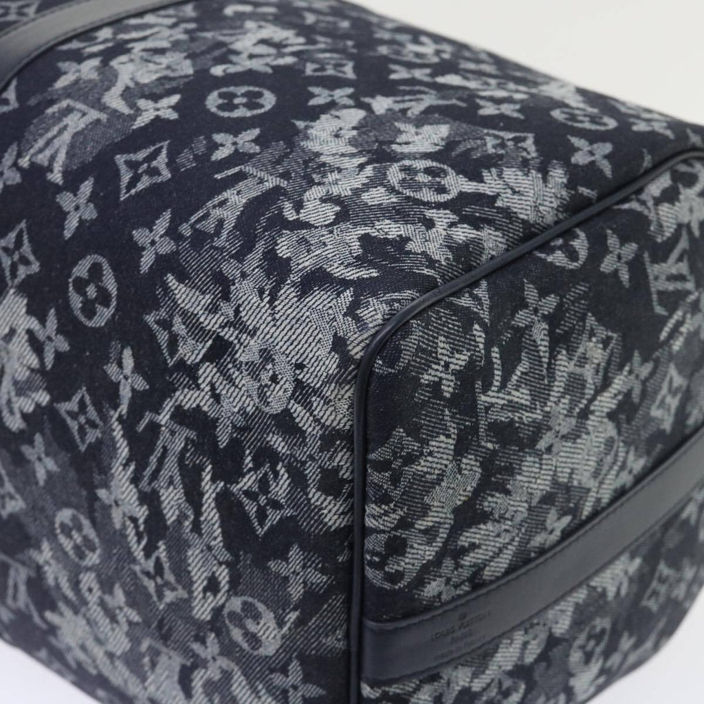 Louis Vuitton Keepall Bandouliere Bag Monogram Tapestry Canvas Navy Canvas Bag (Pre-Owned)