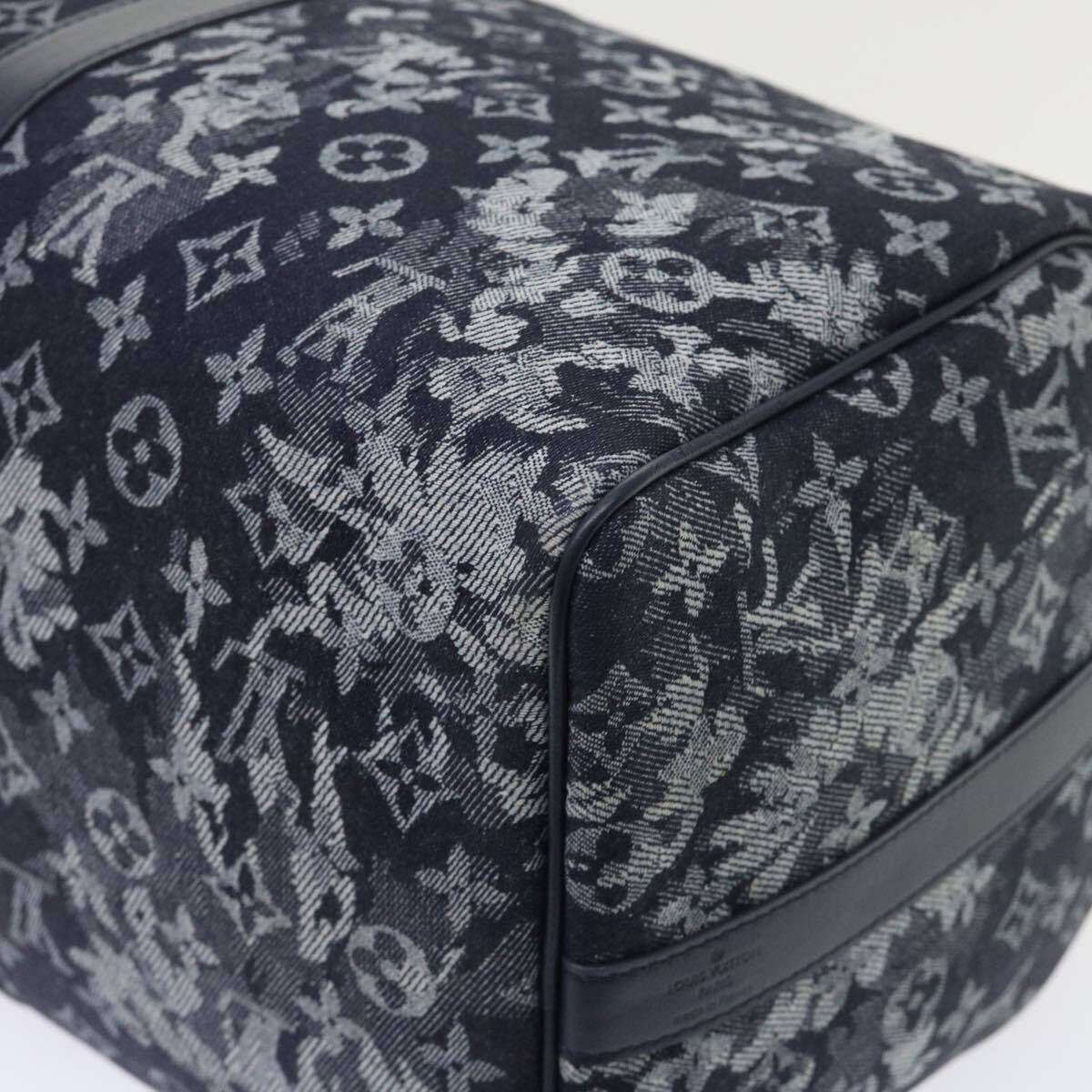 Louis Vuitton Keepall Bandouliere Bag Monogram Tapestry Canvas Navy Canvas Bag (Pre-Owned)