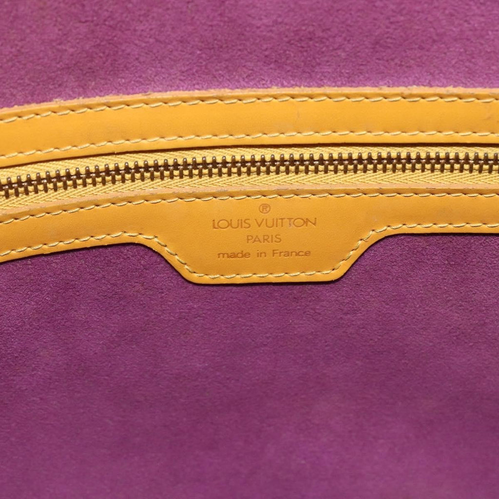 Louis Vuitton Lussac Handbag Epi Leather Yellow Leather Shoulder Bag Bag (Pre-Owned)
