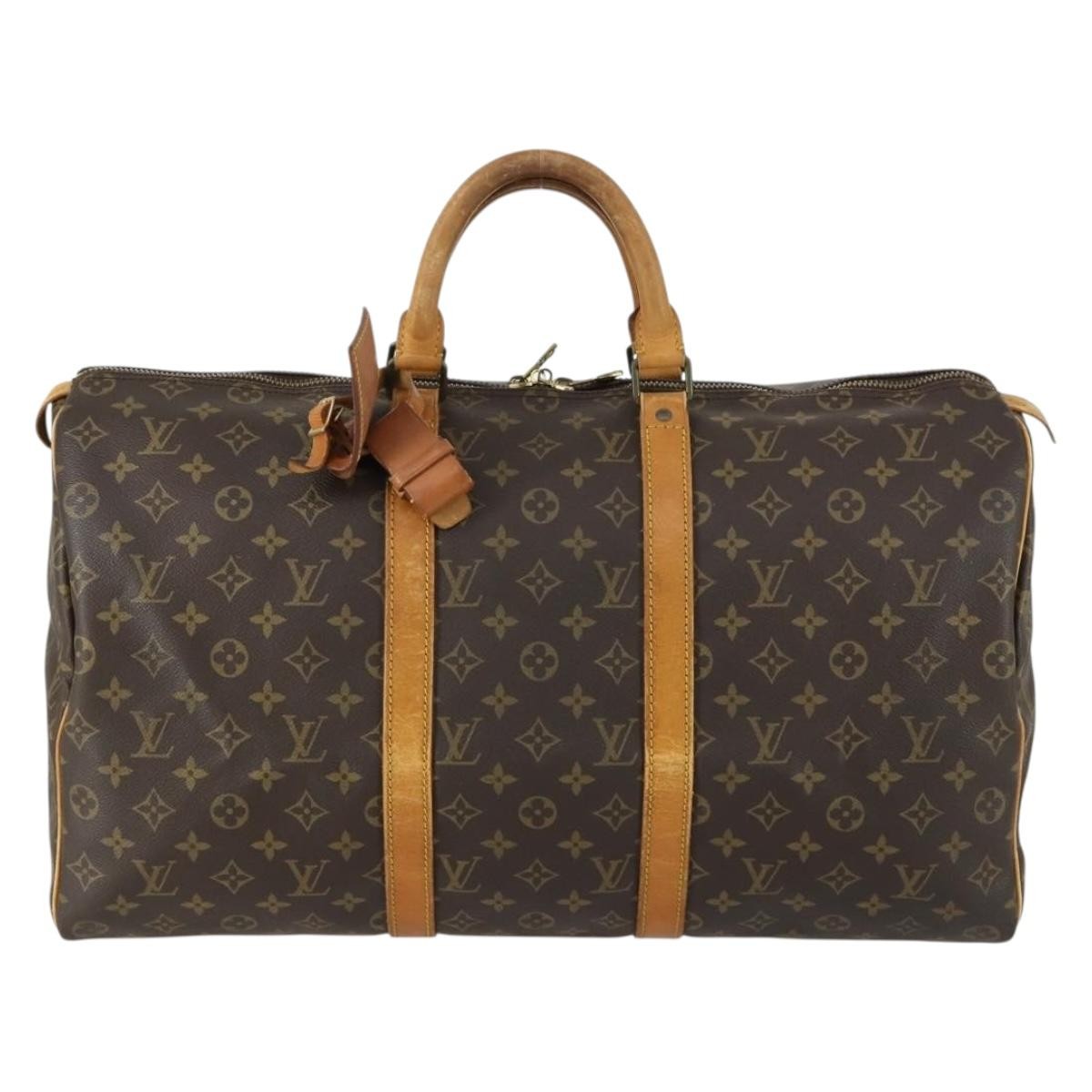 Louis Vuitton Keepall Bag Monogram Canvas Brown Canvas Travel Bag Bag (Pre-Owned)