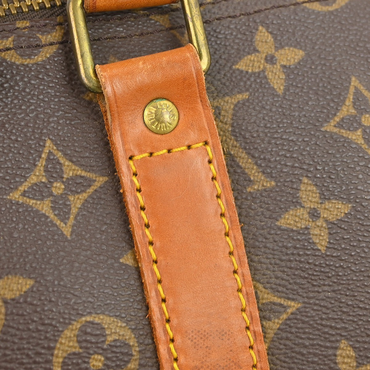 Louis Vuitton Keepall Bag Monogram Canvas Brown Canvas Travel Bag Bag (Pre-Owned)