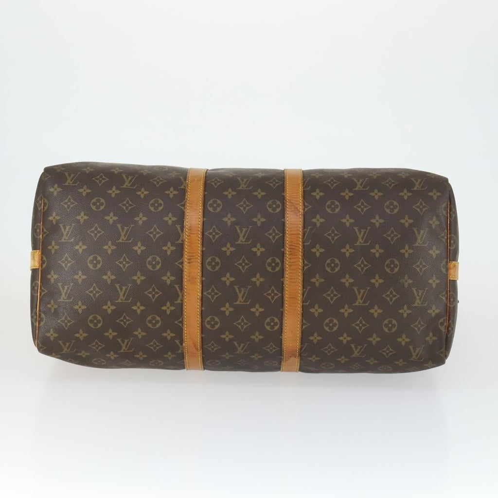 Louis Vuitton Keepall Bandouliere Bag Monogram Canvas Brown Canvas Travel Bag Bag (Pre-Owned)