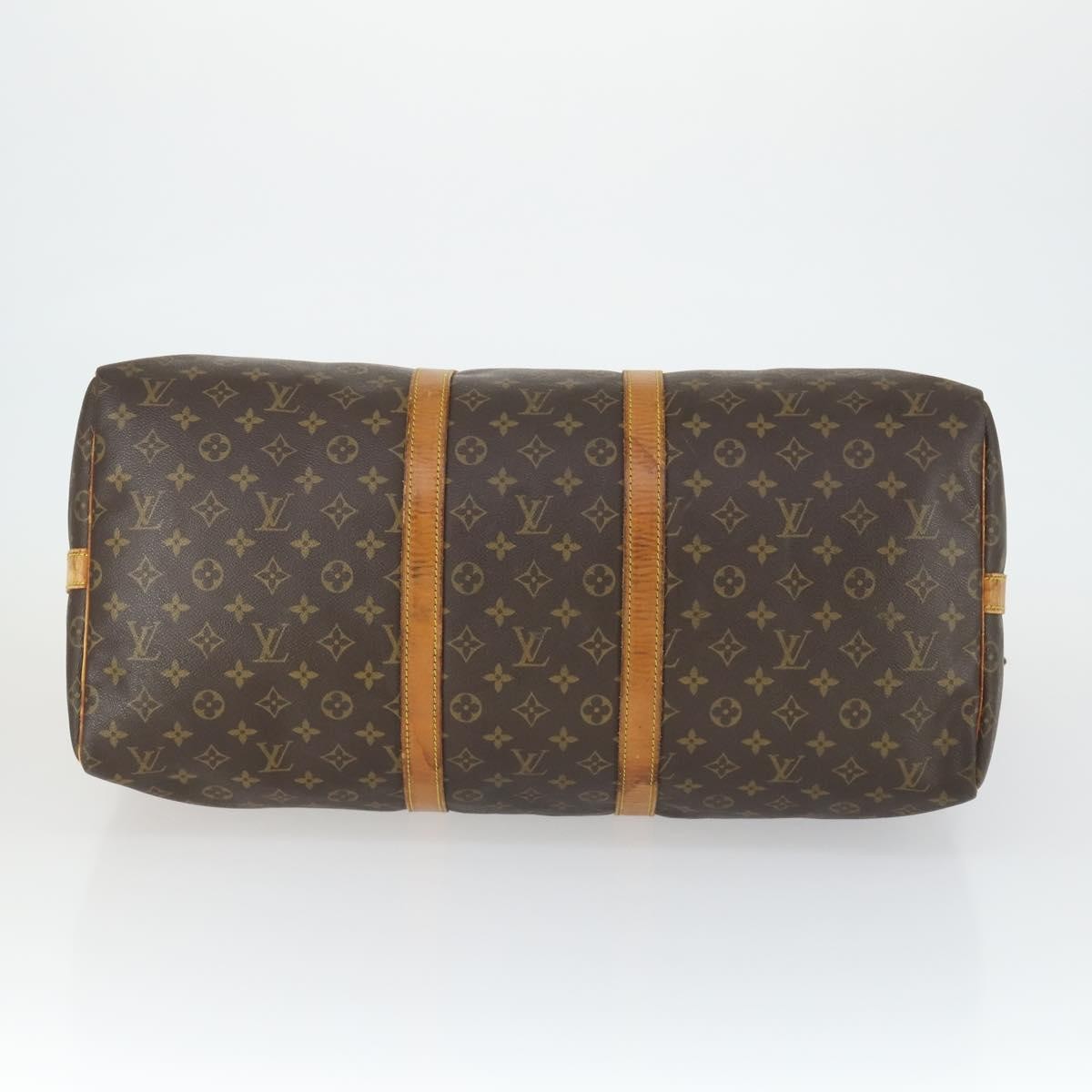Louis Vuitton Keepall Bandouliere Bag Monogram Canvas Brown Canvas Travel Bag Bag (Pre-Owned)