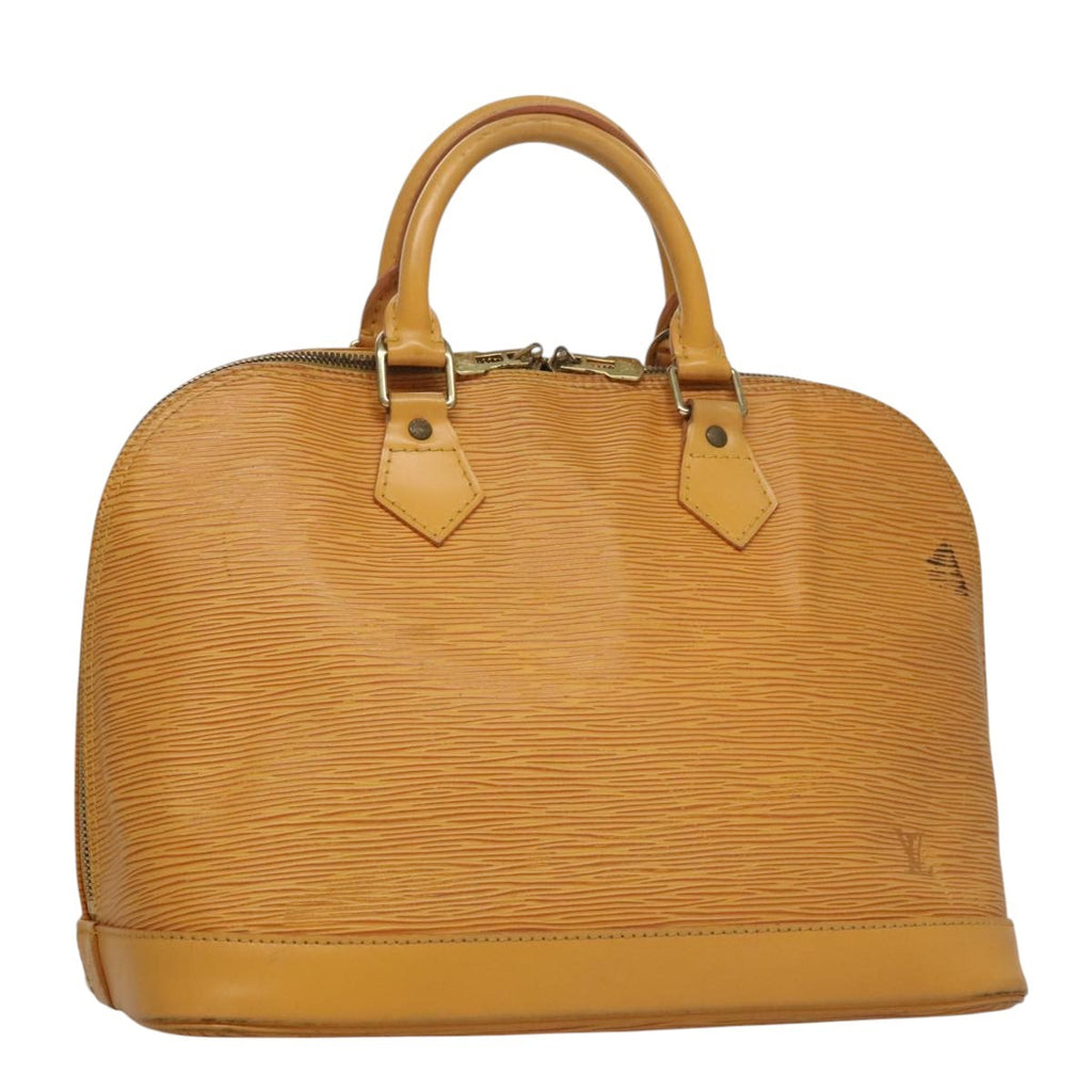 Louis Vuitton Alma Handbag Epi Leather Yellow Leather Handbag (Pre-Owned)