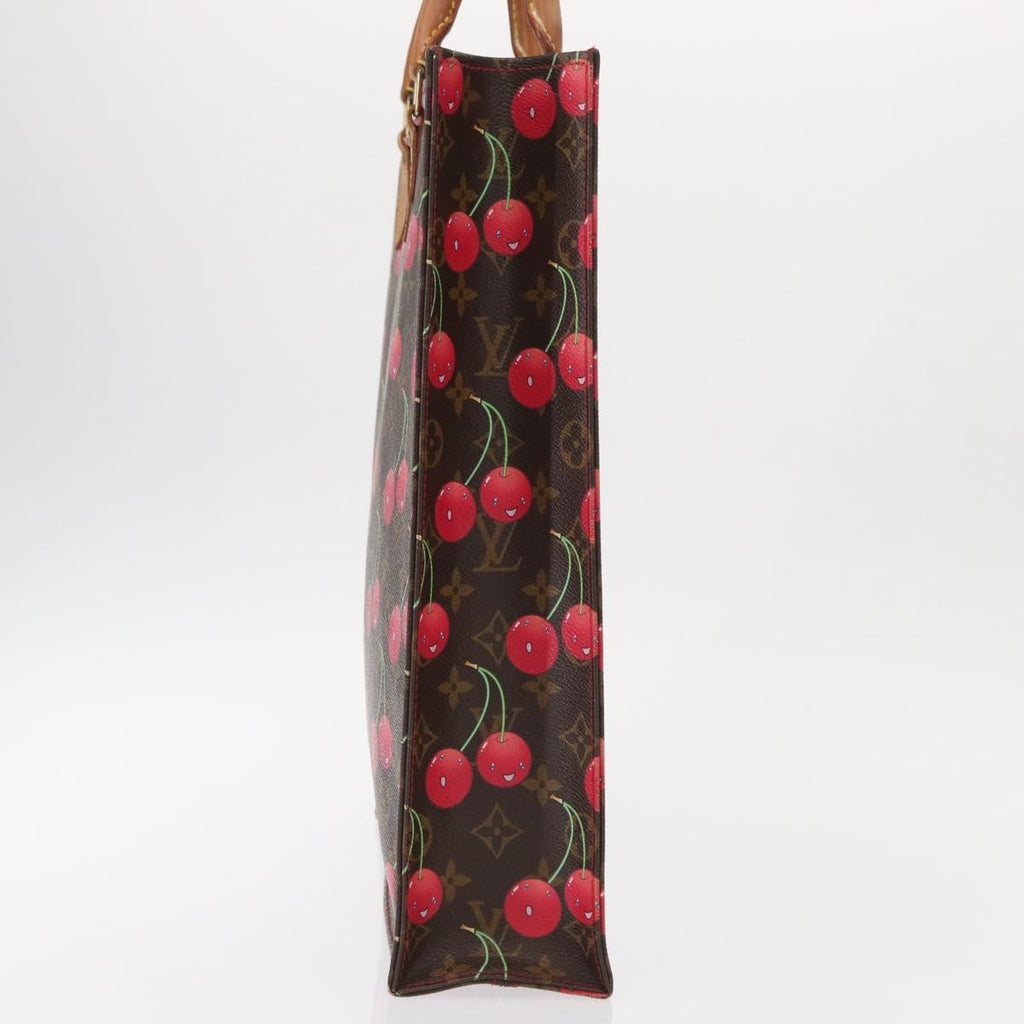 Louis Vuitton Sac Plat Bag Limited Edition Monogram Cerises Brown Canvas Handbag (Pre-Owned)