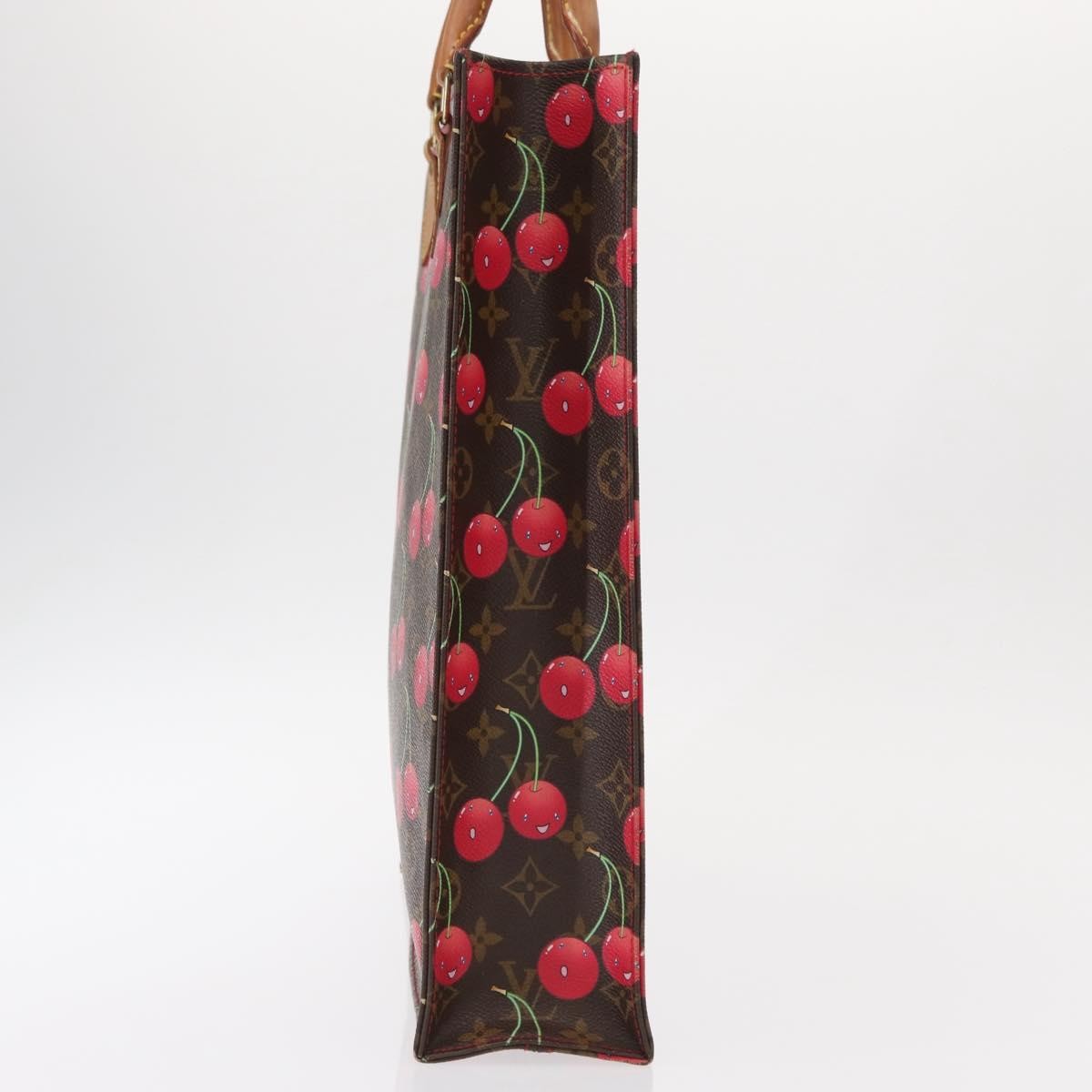 Louis Vuitton Sac Plat Bag Limited Edition Monogram Cerises Brown Canvas Handbag (Pre-Owned)