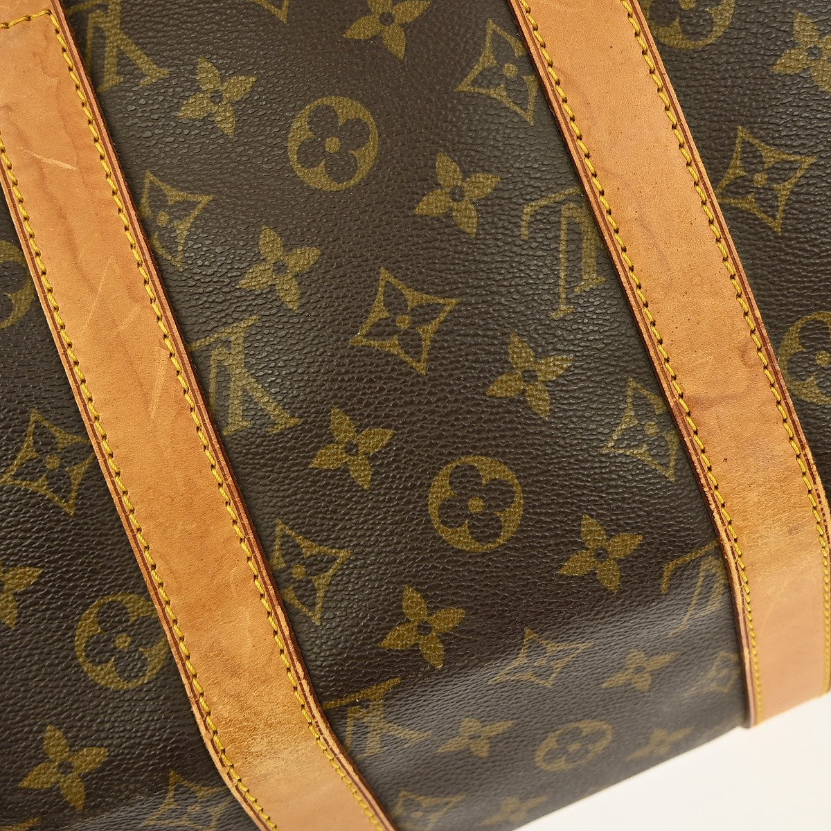 Louis Vuitton Keepall Bag Monogram Canvas Brown Canvas Travel Bag Bag (Pre-Owned)