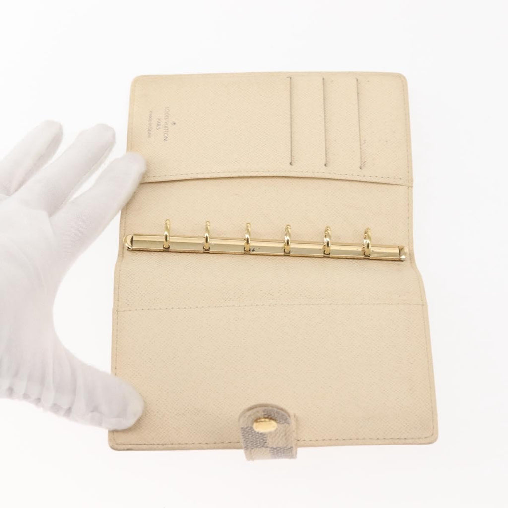 Louis Vuitton Agenda Cover Damier Azur Beige Canvas Toiletry Case Accessory (Pre-Owned)
