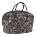 Chanel Optic Coco Bowler Bag Printed Coated Canvas With Caviar Black Pvc Travel Bag Bag (Pre-Owned)
