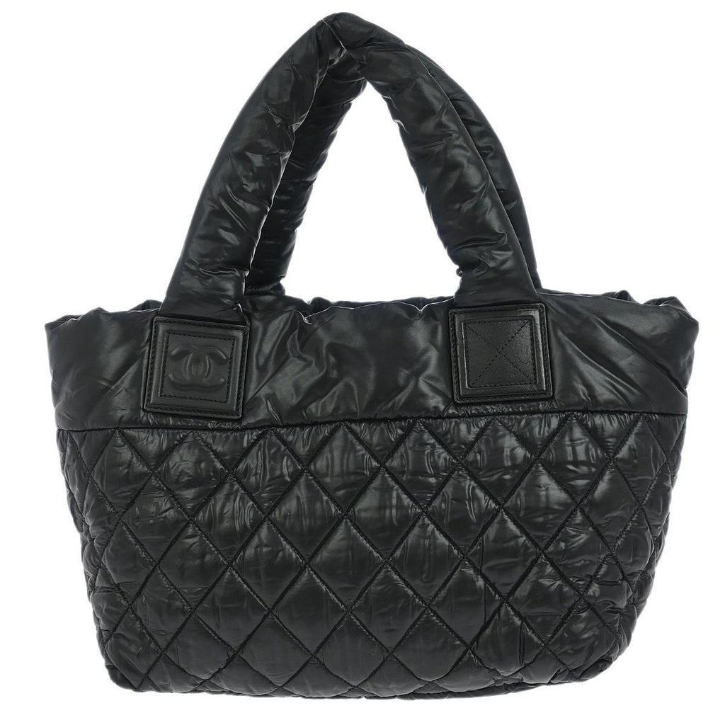 Chanel Coco Cocoon Reversible Tote Quilted Nylon Black Nylon Tote Bag Bag (Pre-Owned)