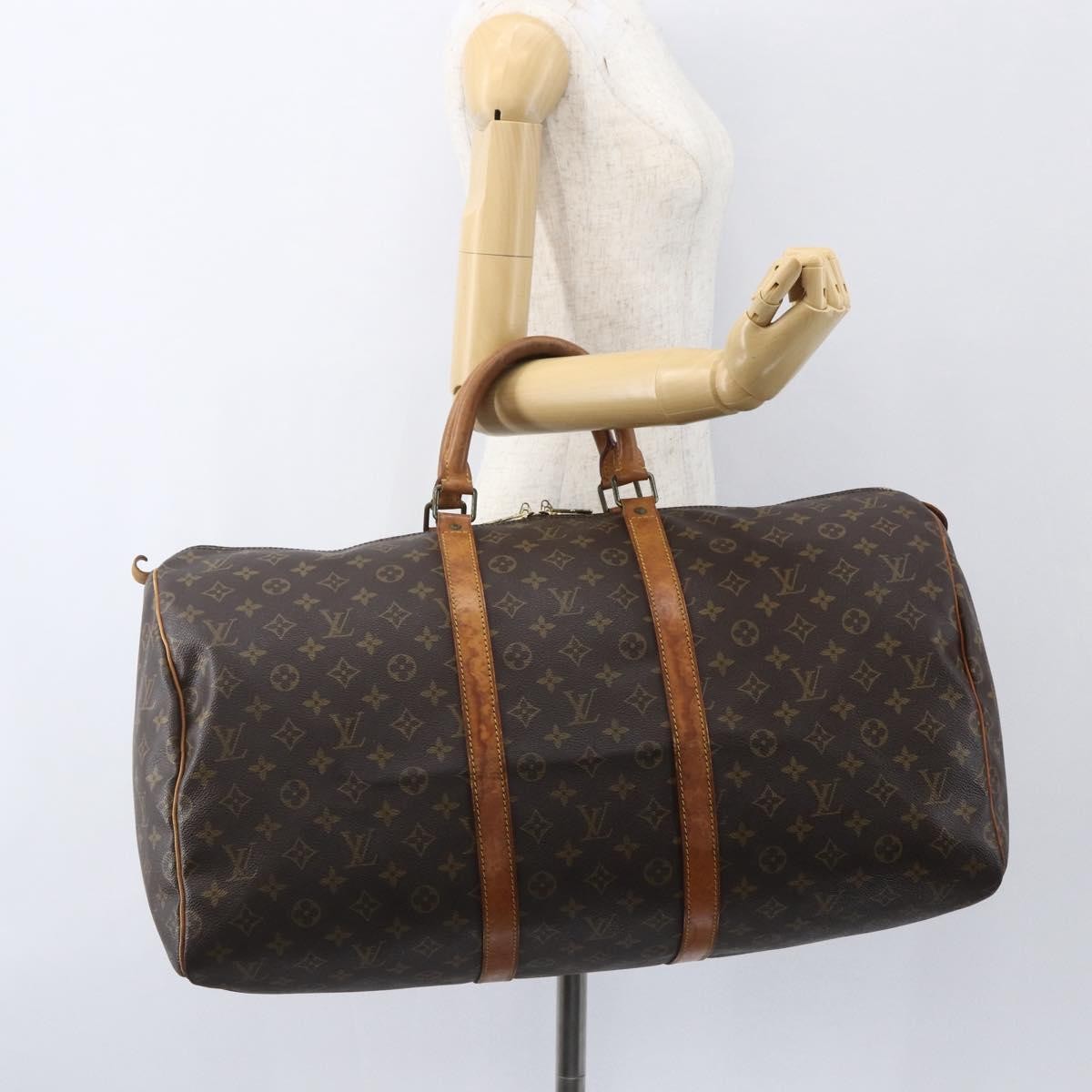 Louis Vuitton Keepall Bag Monogram Canvas Brown Canvas Travel Bag Bag (Pre-Owned)