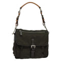 Prada Vintage Flap Shoulder Bag Nylon Khaki Nylon Shoulder Bag Bag (Pre-Owned)