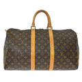 Louis Vuitton Keepall Bag Monogram Canvas Brown Canvas Travel Bag Bag (Pre-Owned)