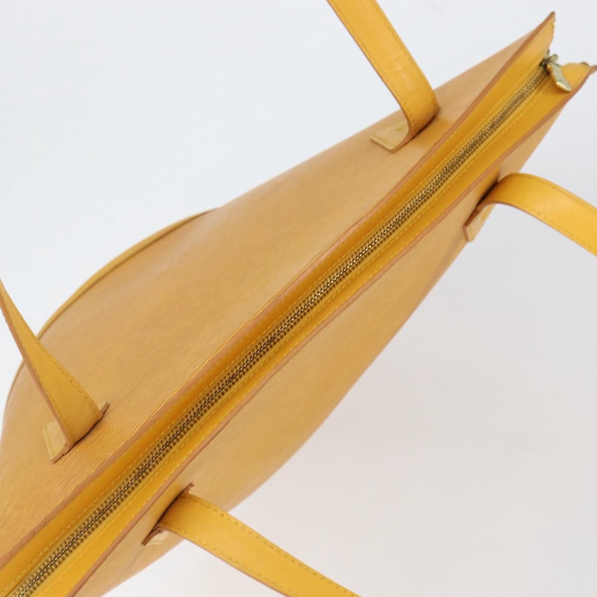 Louis Vuitton Saint Jacques Handbag Epi Leather Yellow Leather Handbag (Pre-Owned)
