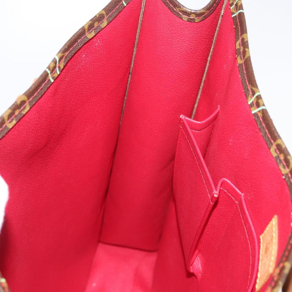 Louis Vuitton Sac Plat Bag Limited Edition Monogram Cerises Brown Canvas Handbag (Pre-Owned)