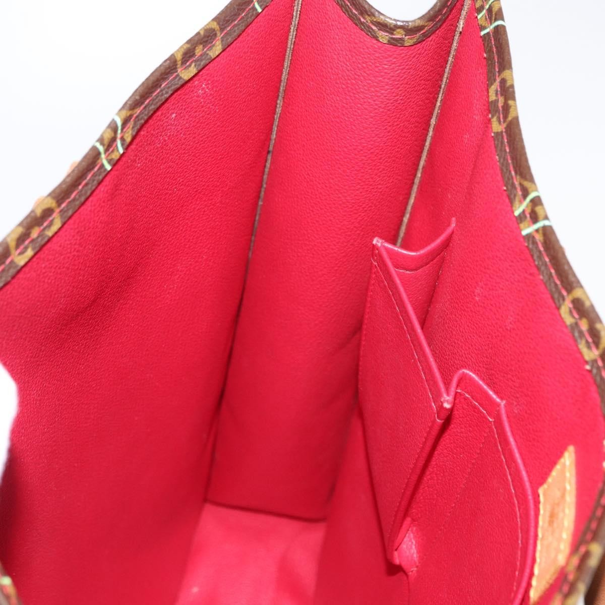 Louis Vuitton Sac Plat Bag Limited Edition Monogram Cerises Brown Canvas Handbag (Pre-Owned)