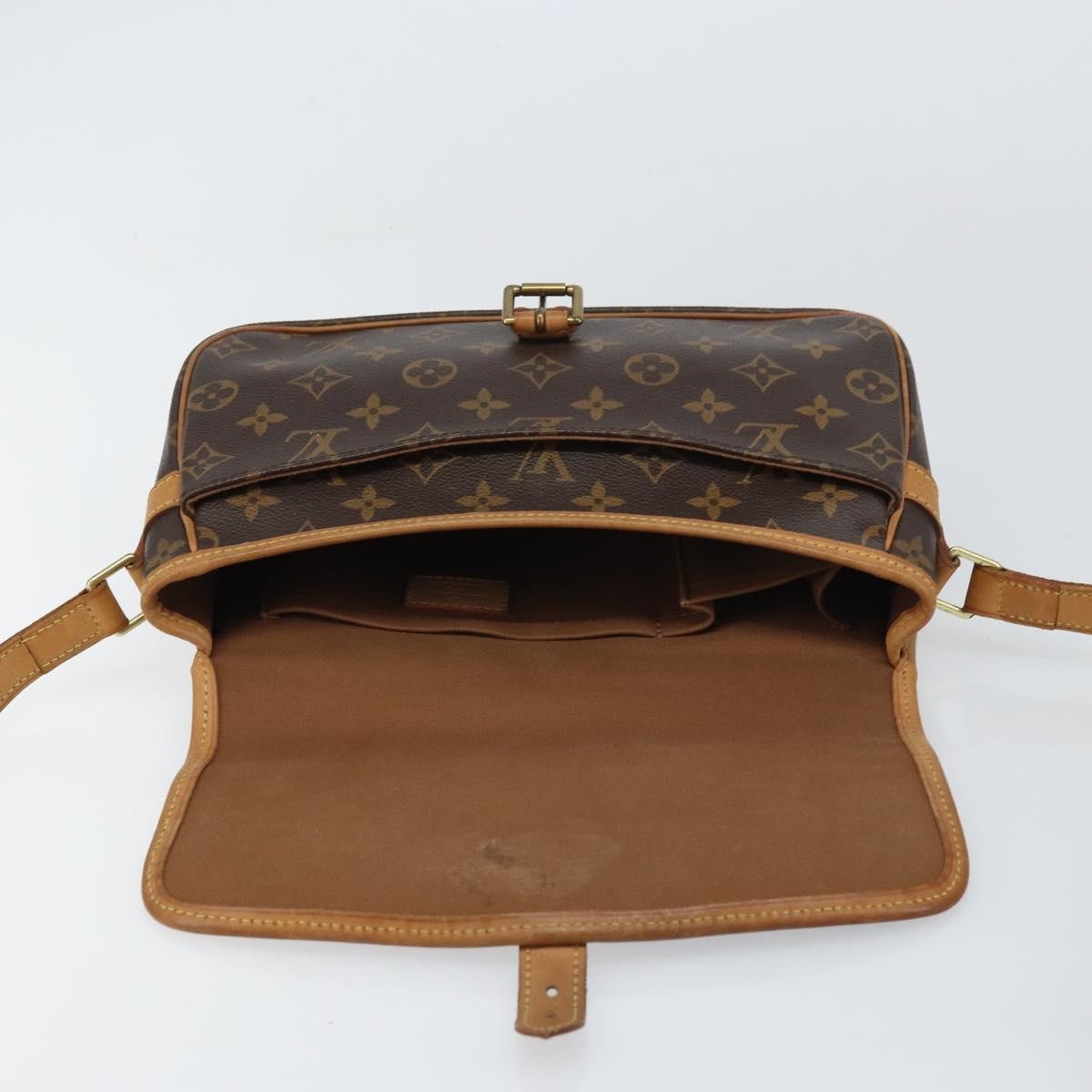 Louis Vuitton Sologne Handbag Monogram Canvas Brown Canvas Shoulder Bag Bag (Pre-Owned)
