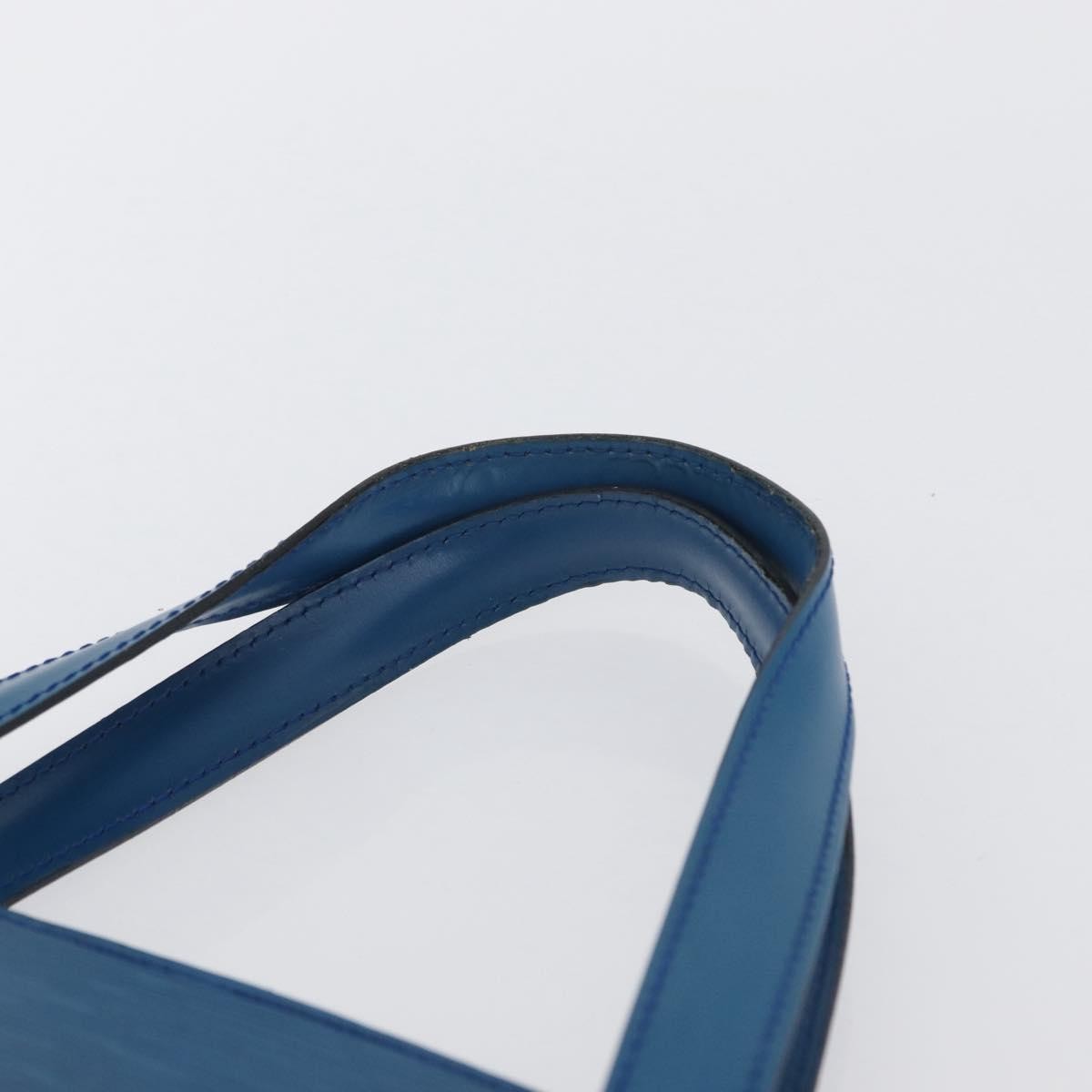 Louis Vuitton Saint Jacques Handbag Epi Leather Blue Leather Handbag (Pre-Owned)