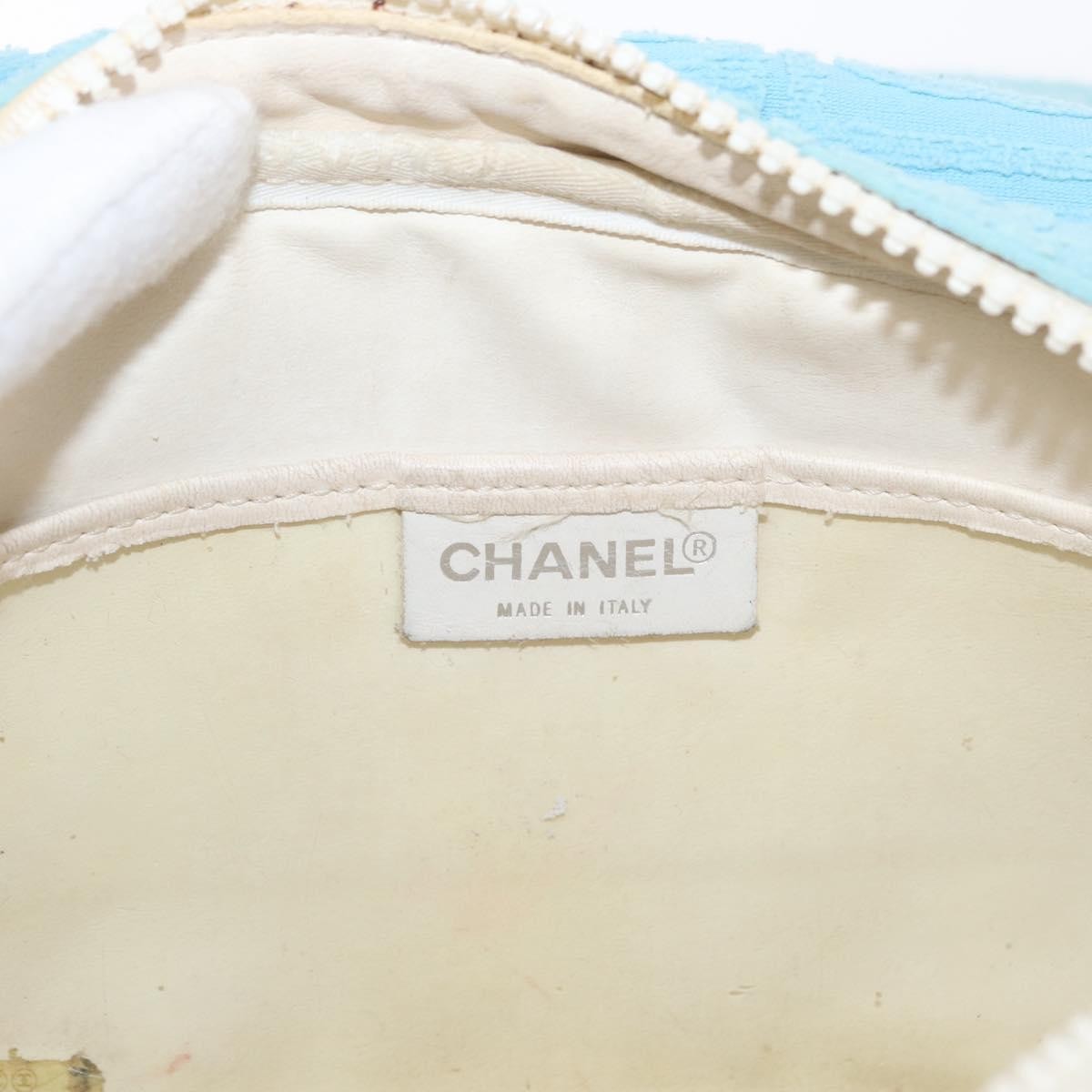 Chanel Sport Line Resin Camera Flap Bag Terry Cloth Blue Plastic Shoulder Bag Bag (Pre-Owned)