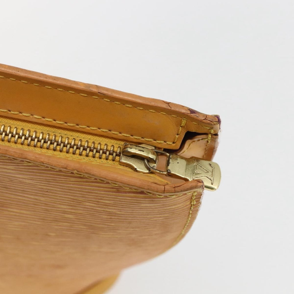 Louis Vuitton Saint Jacques Handbag Epi Leather Yellow Leather Handbag (Pre-Owned)