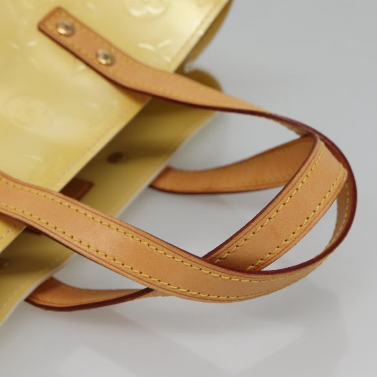 Louis Vuitton Reade Handbag Monogram Vernis Ecru Patent_Leather Bag (Pre-Owned)